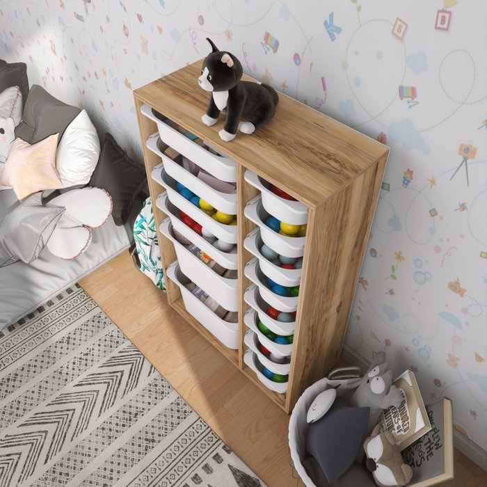 Hanah Home Rine 2D4K8U Nogal y Blanco